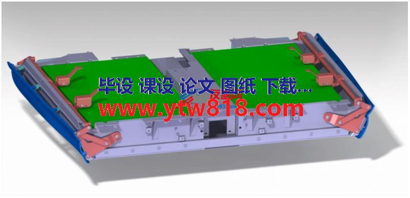 快换电池框总成结构3D模型三维图纸