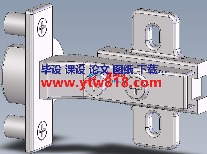 欧洲铰链合页3D模型图纸 Solidworks设计