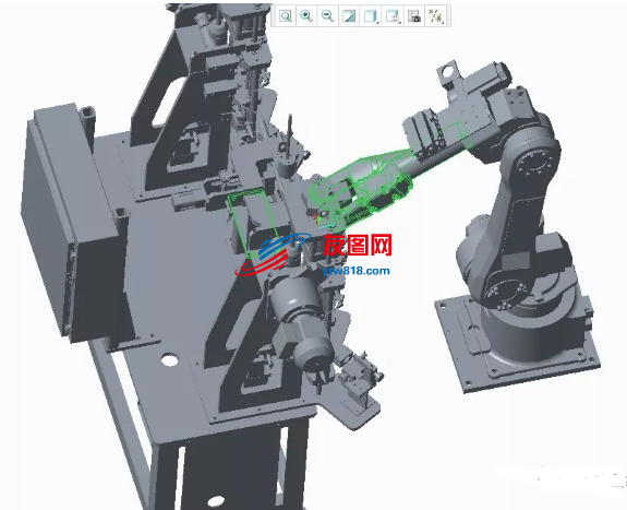 转子自动化焊接检测工作站3D数模图纸 PROE设计