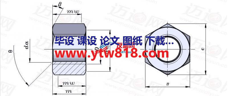 1型六角螺母 C级[GB／T 41-2016]