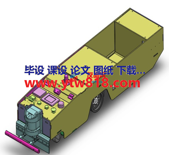 单向100W牵引式AGV三维图纸 Solidworks设计 附STEP