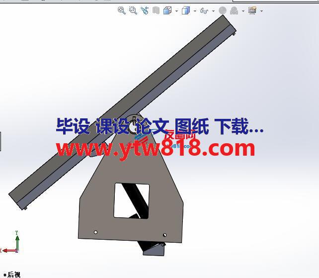 单轴式太阳能追踪系统3D模型三维图纸