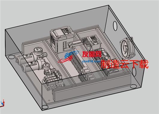 配电柜配电盘框架3D模型