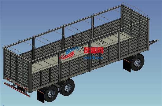 9米运输货车后挂（附工程图）