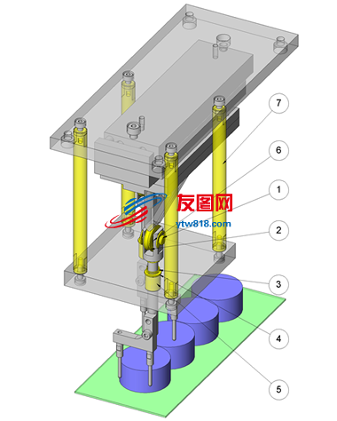 使用了板凸轮的切断机构