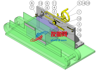 同步宽度传感器换装组件