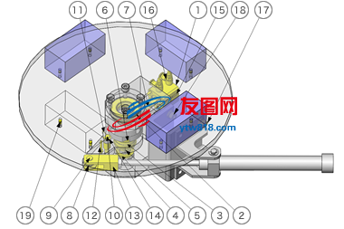 基于气缸的间歇旋转驱动