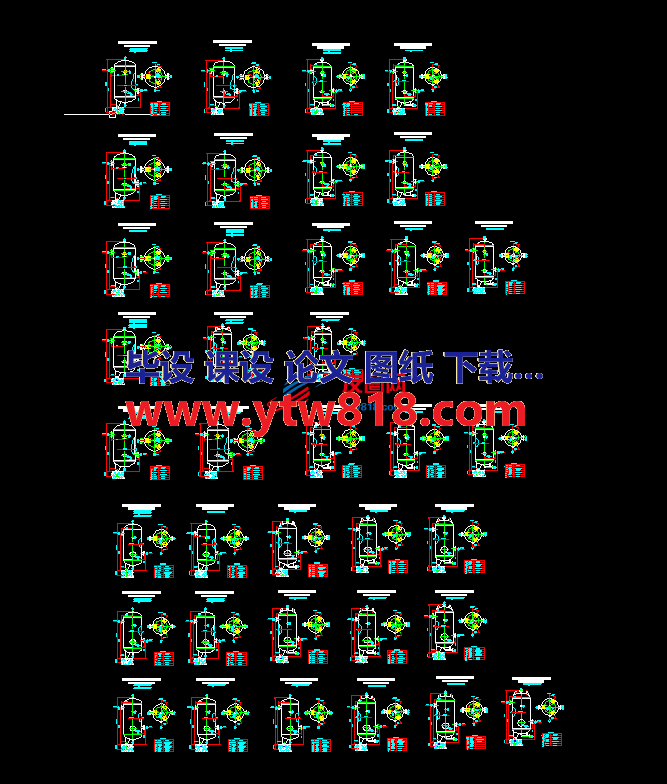 0.3-3立方储气罐CAD图汇总