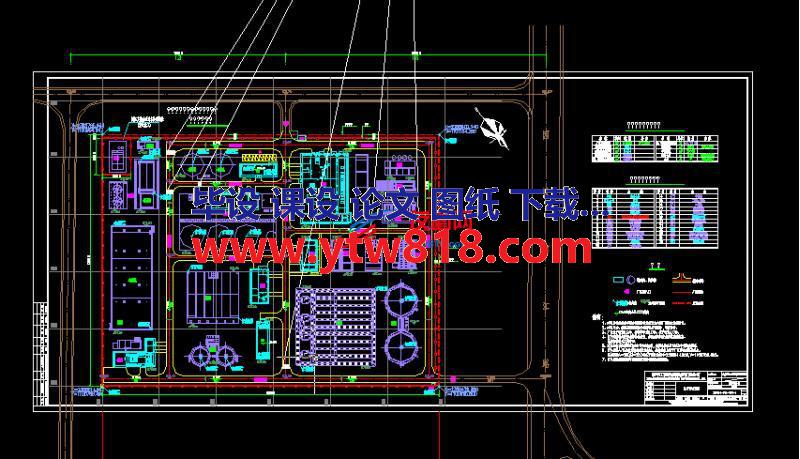 污水处理平面图纸