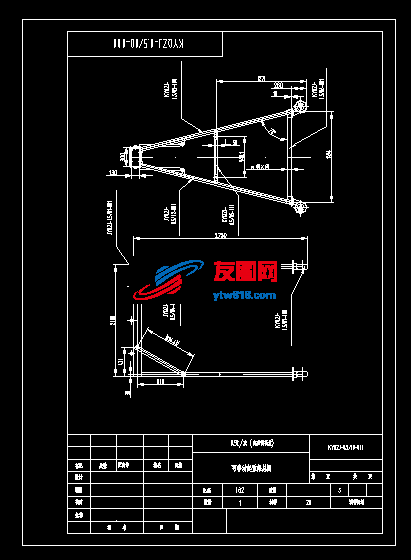 0.5t可移动起重架总图（dwg、exb两种格式各一张图