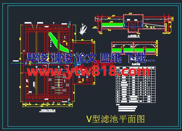 V型滤池平面图