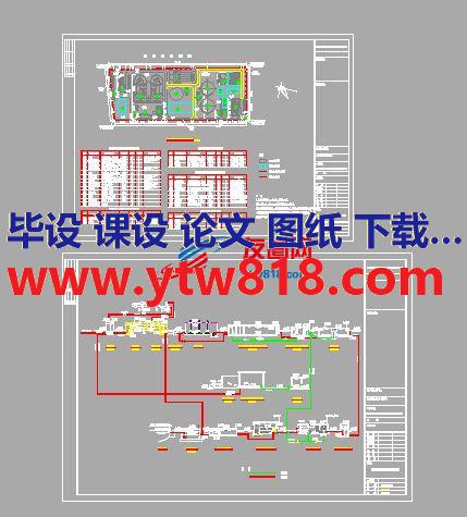 秀屿污水厂提标改造平面图及流程图