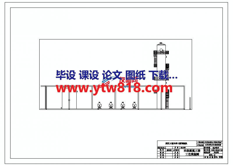 丙烷脱氢车间立面布置图1