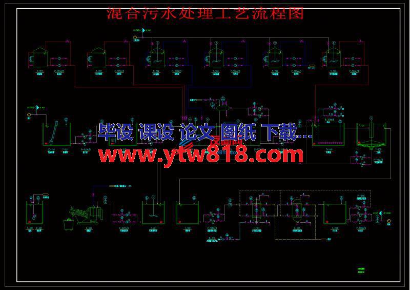 混合污水处理工艺流程图