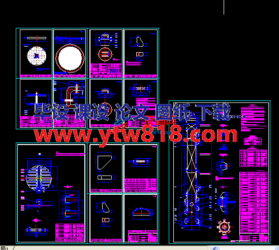 打印填料塔全套CAD