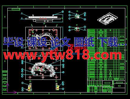 激光塑料成型机CAD全套图纸（含电气）