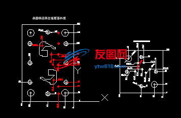 斜面锁舌限位摇臂落料模