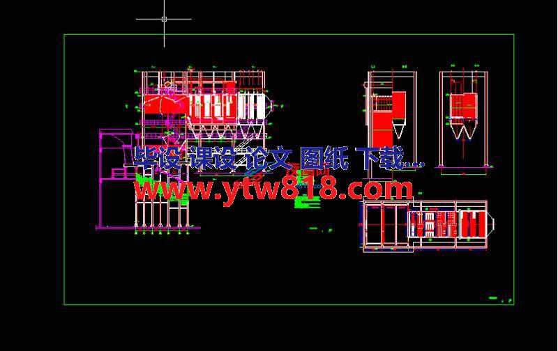 垃圾焚烧余热锅炉总图