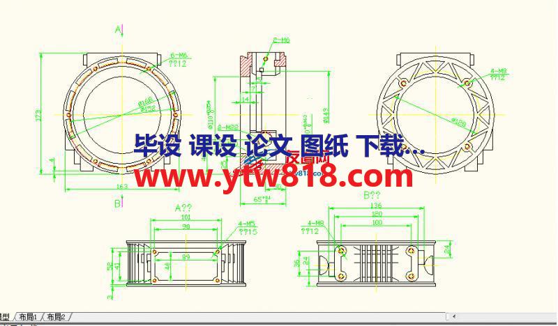 最新MB无极变速机箱体铸造加工图纸