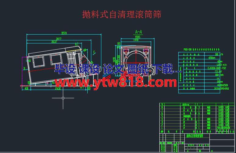 抛料式自清理滚筒筛