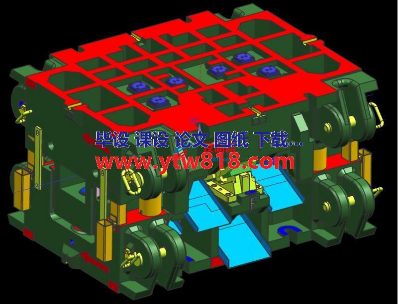 斜契冲孔+侧修边-3D图档