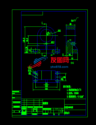 镗模架零件图