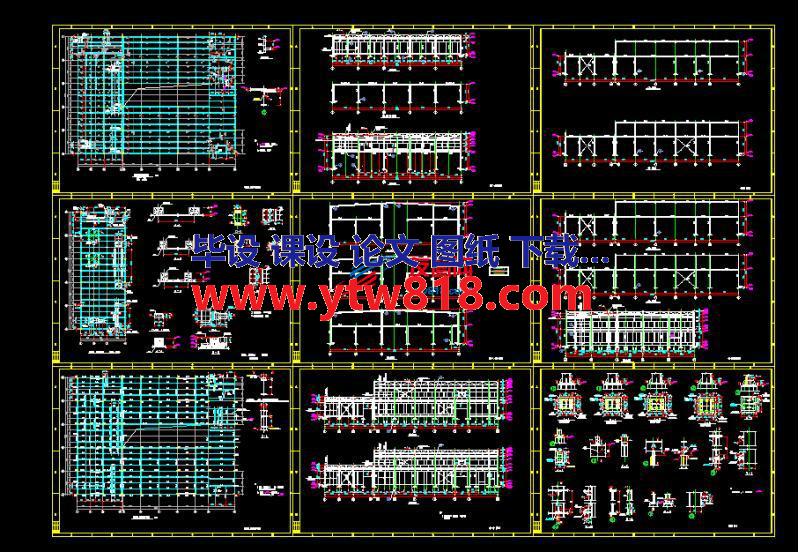 钢结构厂房结构图纸
