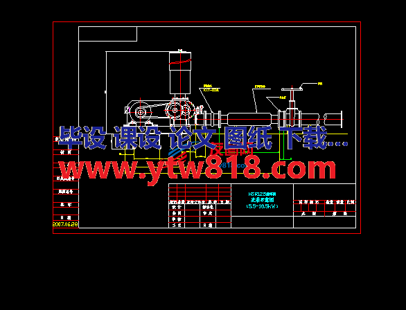 HSR125罗茨风机安装 外形 基础图(5.5-18.5kW)