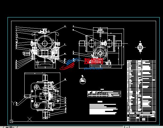 2.5KW_30传动比的蜗轮蜗杆减速机装配图（课程设计）