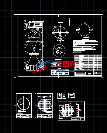 解吸塔全套CAD图纸