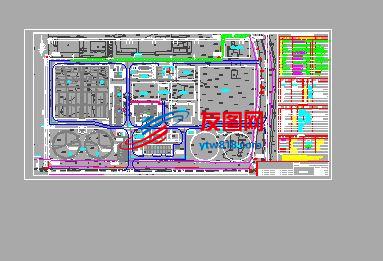 5万吨高新区生活污水处理厂工程总平面图