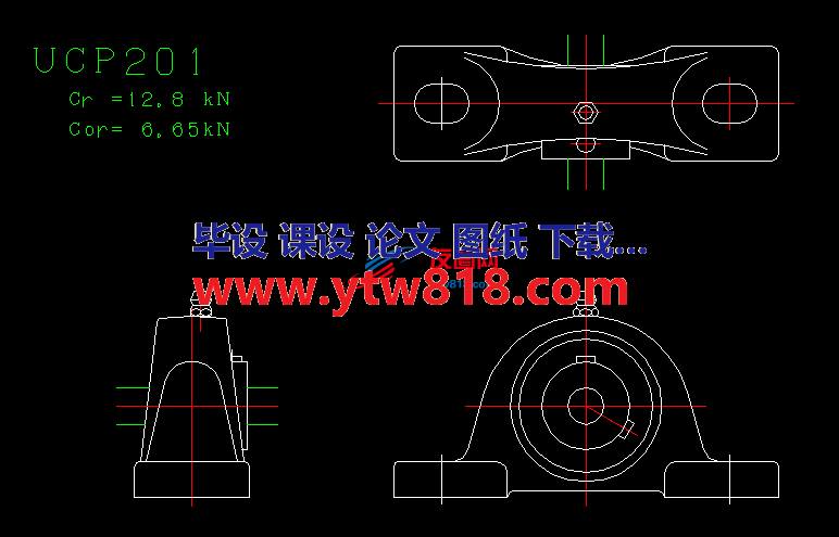 UCP带座轴承CAD