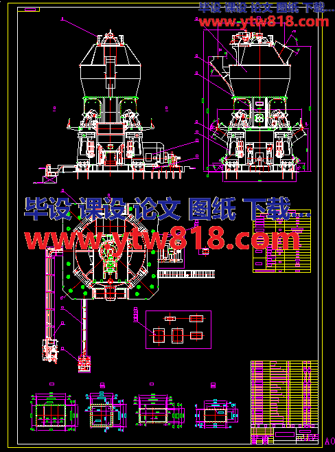 TLM50.4立磨总图CAD设计